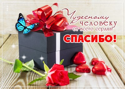 Картинка открытка спасибо чудесному человеку