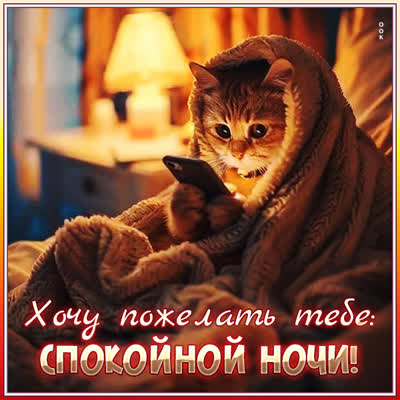 Postcard открытка уже хочу пожелать спокойной ночи