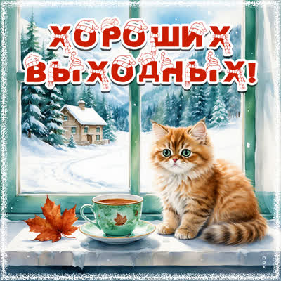 Picture открытка хороших морозных выходных