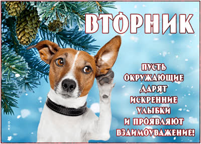 Postcard поэтичная открытка вторник