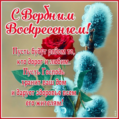 Картинка потрясающая открытка вербное воскресенье