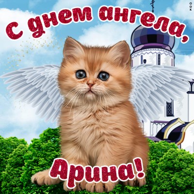 Картинка поздравления с именинами арине
