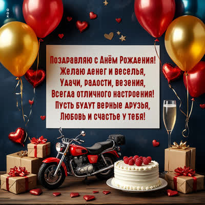 Picture поздравляю с днем рождения, желаю денег и веселья