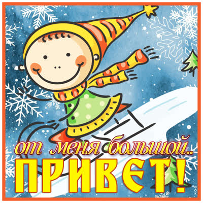 Postcard смешная картинка привет