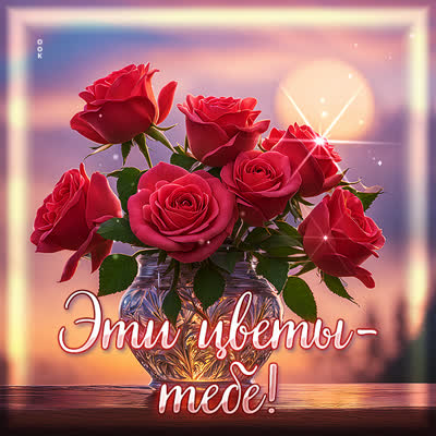 Picture теплая открытка эти цветы- тебе