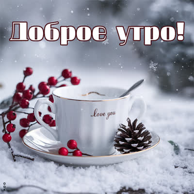 Picture утренний снегопад открытка с добрым утром