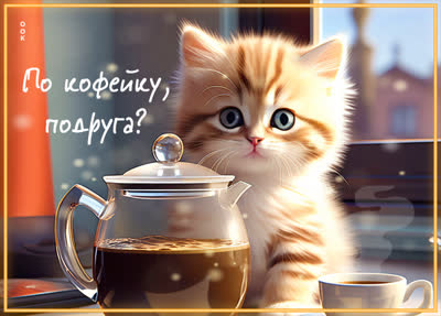 Postcard уютная открытка по кофейку, подруга?