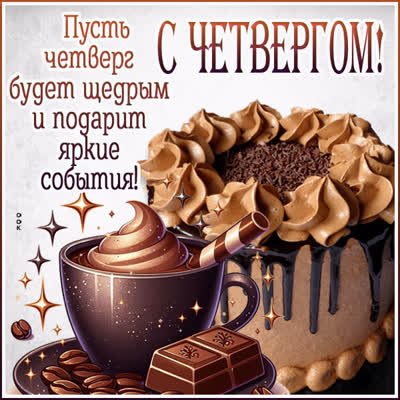Postcard веселая картинка с четвергом