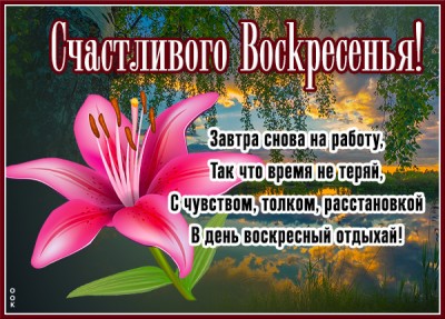Картинка восхитительная открытка с воскресеньем