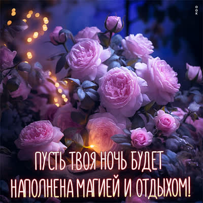Postcard яркая картинка пусть твоя ночь будет наполнена магией