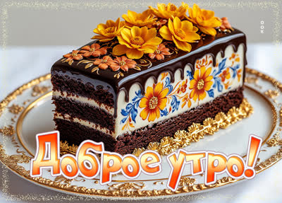 Postcard яркая, красивая картинка доброе утро