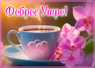 Postcard яркая открытка доброе утро