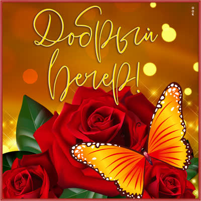 Postcard яркая открытка добрый вечер