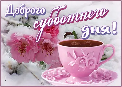 Postcard аккуратная картинка доброго субботнего дня