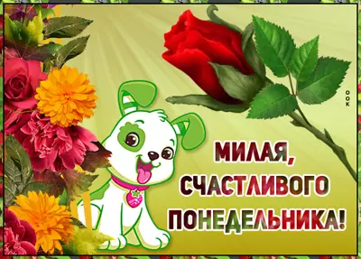 Postcard чудесная картинка счастливого понедельника