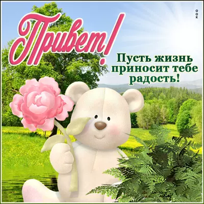 Postcard чудная картинка пусть жизнь приносит тебе радость