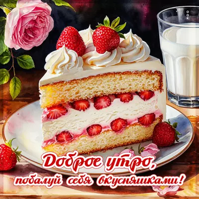 Picture картинка доброе утро, побалуй себя вкусняшками