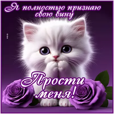 Postcard картинка полностью признаю свою вину, прости