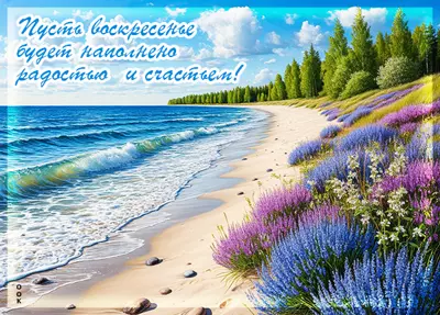 Postcard картинка пусть воскресенье будет радостным