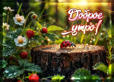Postcard картинка с добрым и милым утром