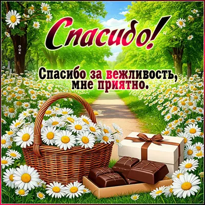 Postcard картинка спасибо за вежливость