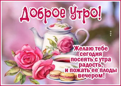 Postcard картинка утра доброго, полного сияния