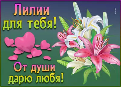 Postcard милая картинка от души дарю любя