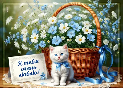 Postcard открытка люблю очень тебя
