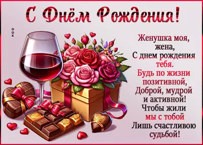 Postcard открытка с днем рождения, дорогая