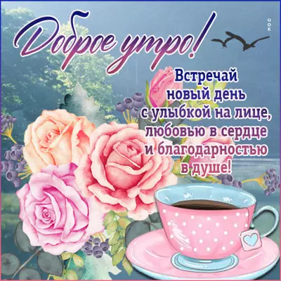 Postcard сказочная открытка встречай новый день с улыбкой на лице
