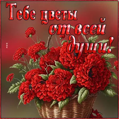 Postcard удивительная картинка тебе цветы от всей души