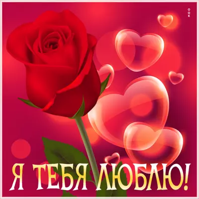 Postcard яркая открытка я тебя люблю