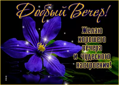Postcard яркая открытка желаю хорошего вечера