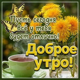 Картинка открытка доброе утро для настроения