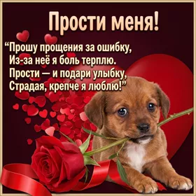 Картинка креативная открытка прости