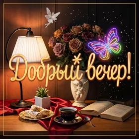 Открытка открытка уютного вечера