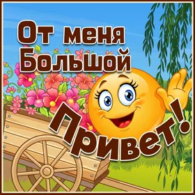 Открытка открытка дружеский привет