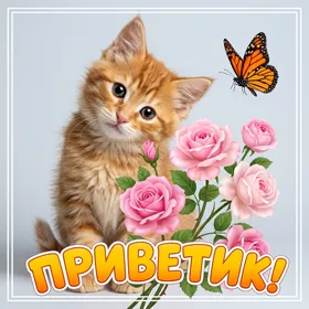 Postcard трогательная открытка привет