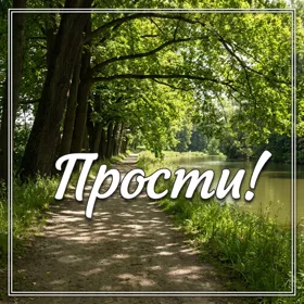Postcard открытка прошу прости с природой