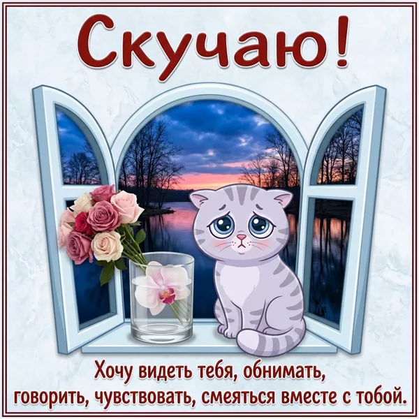 Картинка открытка скучаю позвони мне
