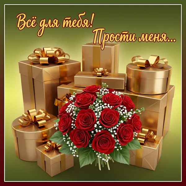 Postcard чудесная открытка прости