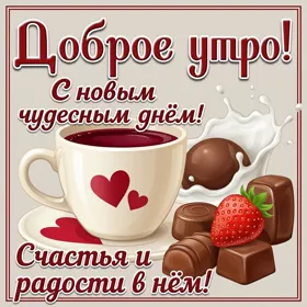 Postcard картинка доброе утро с приятными словами