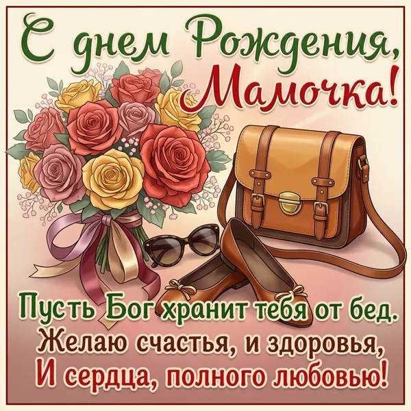 Открытка поздравительная открытка с днем рождения маме