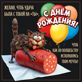 Postcard смешная открытка чтоб исполнятьсь твои мечты