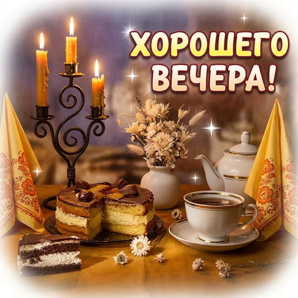 Postcard уютная открытка доброго вечера