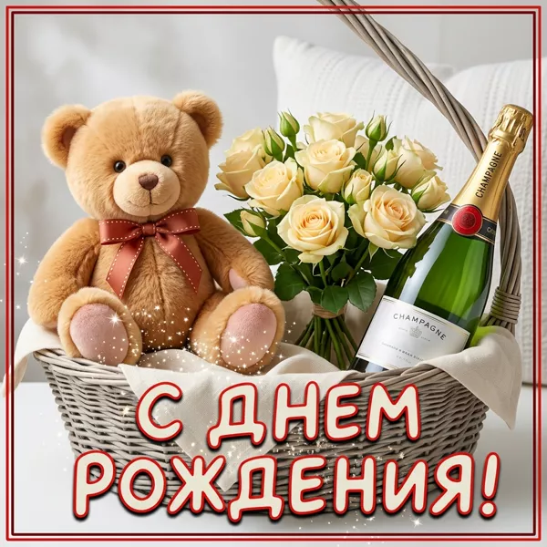 Postcard милая открытка с днем рождения