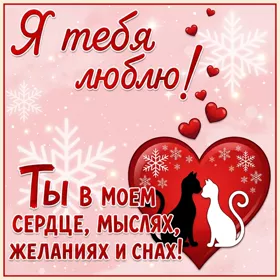 Postcard чудесная открытка я тебя люблю