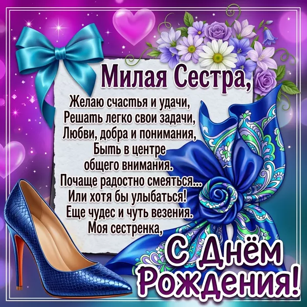 Картинка поздравительная картинка с днем рождения сестре