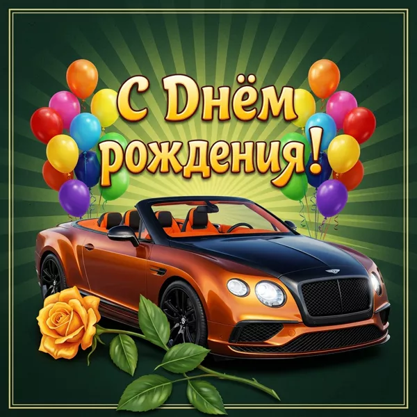 Postcard красивая открытка с днем рождения