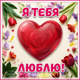 Picture яркая открытка я тебя люблю